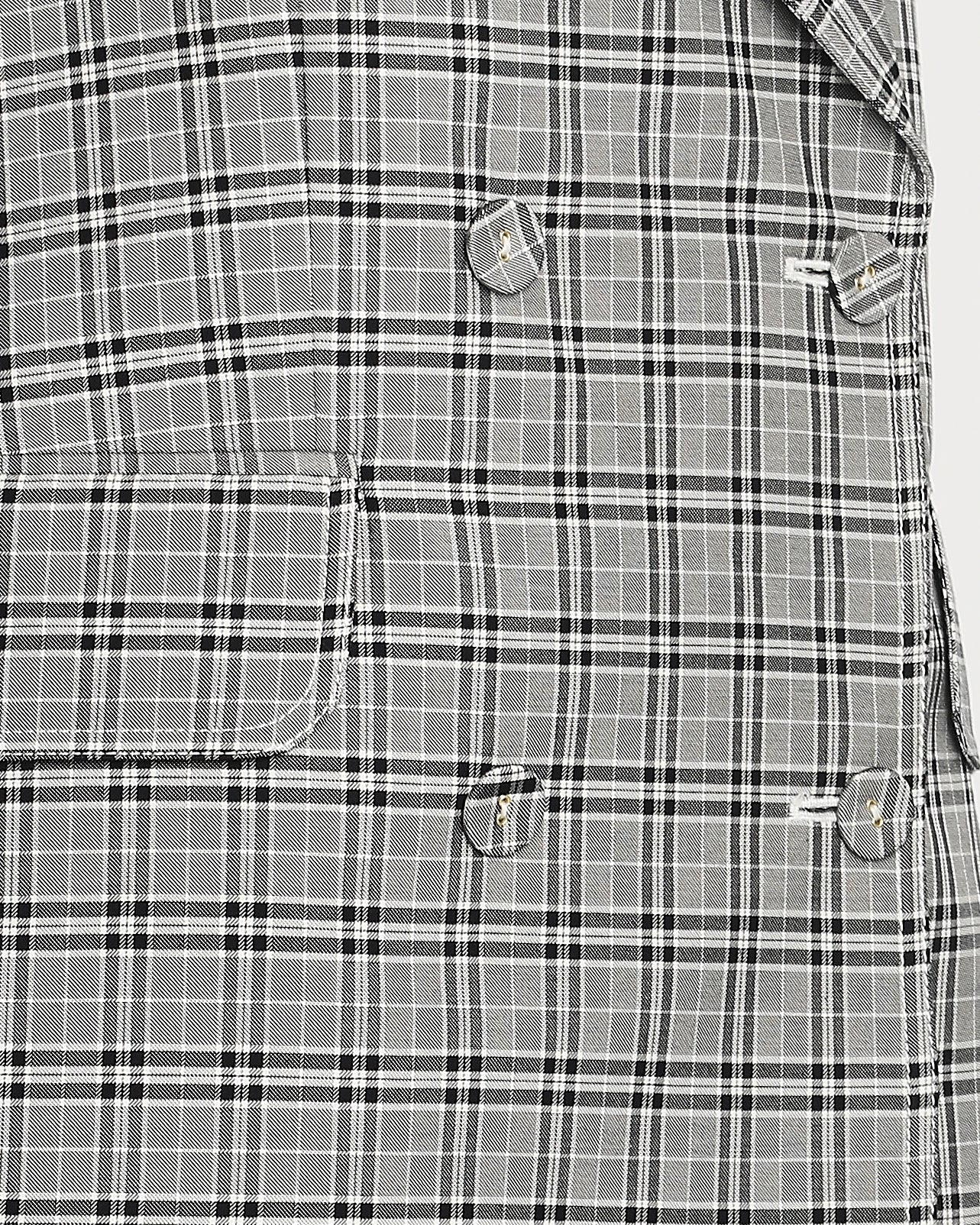 Zimmermann Grey, Black Check Double Breasted Jacket and Tailored Belted Trousers Set Size 0 (UK 6) - Image 6
