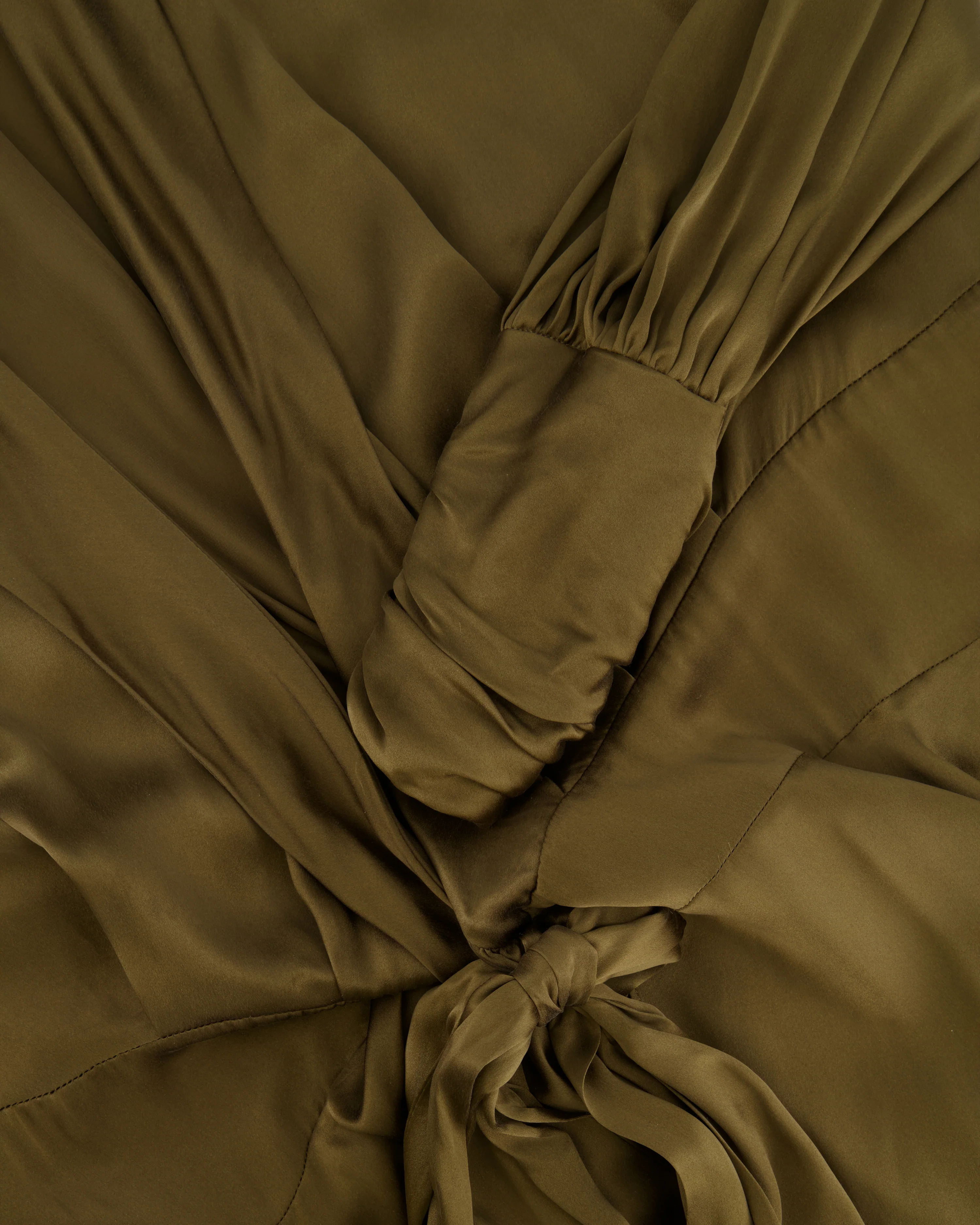 Zimmermann Olive Green Silk Wrap Mini Dress Size 3 (UK 14) - Image 5