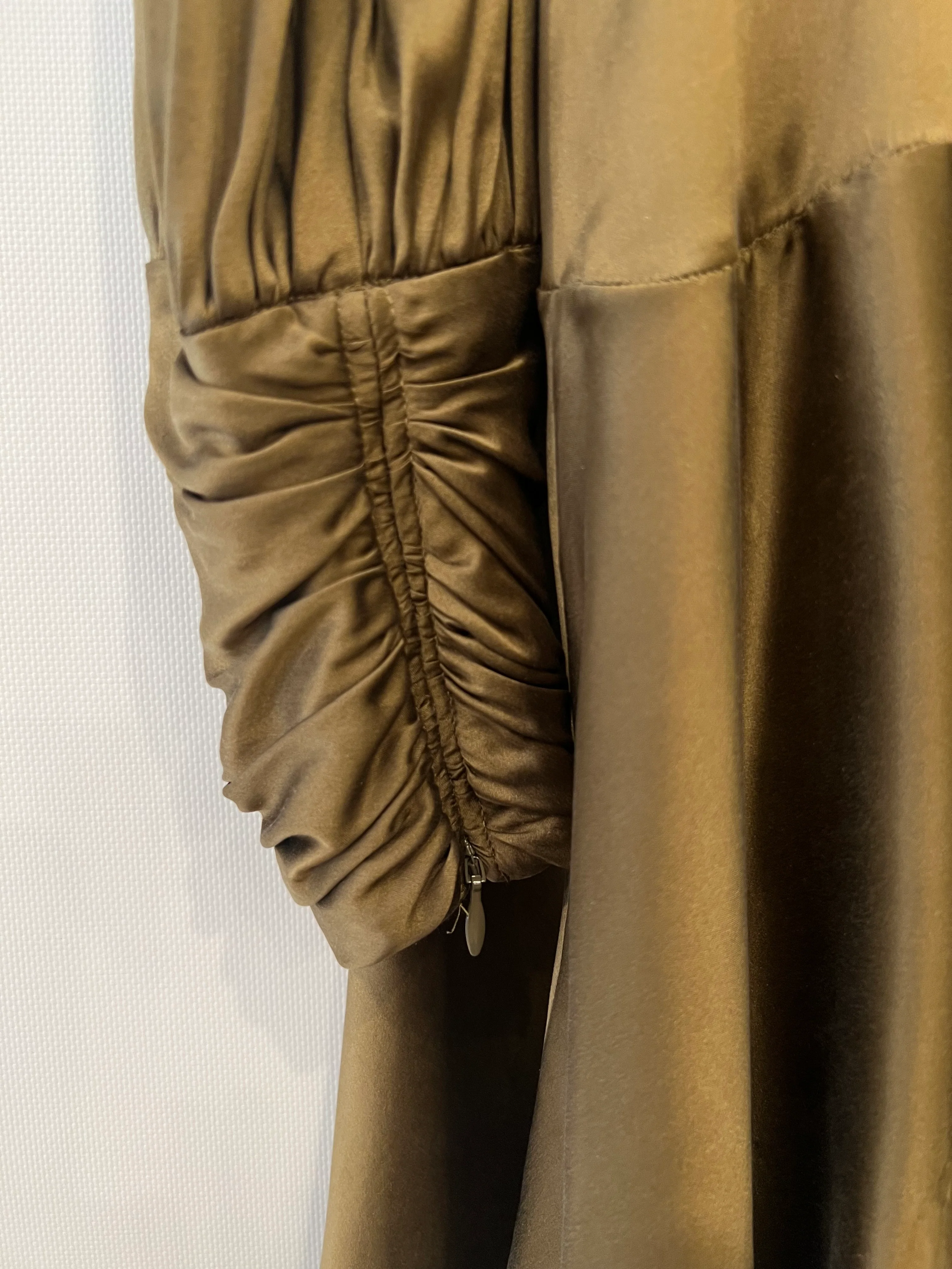 Zimmermann Olive Green Silk Wrap Mini Dress Size 3 (UK 14) - Image 9
