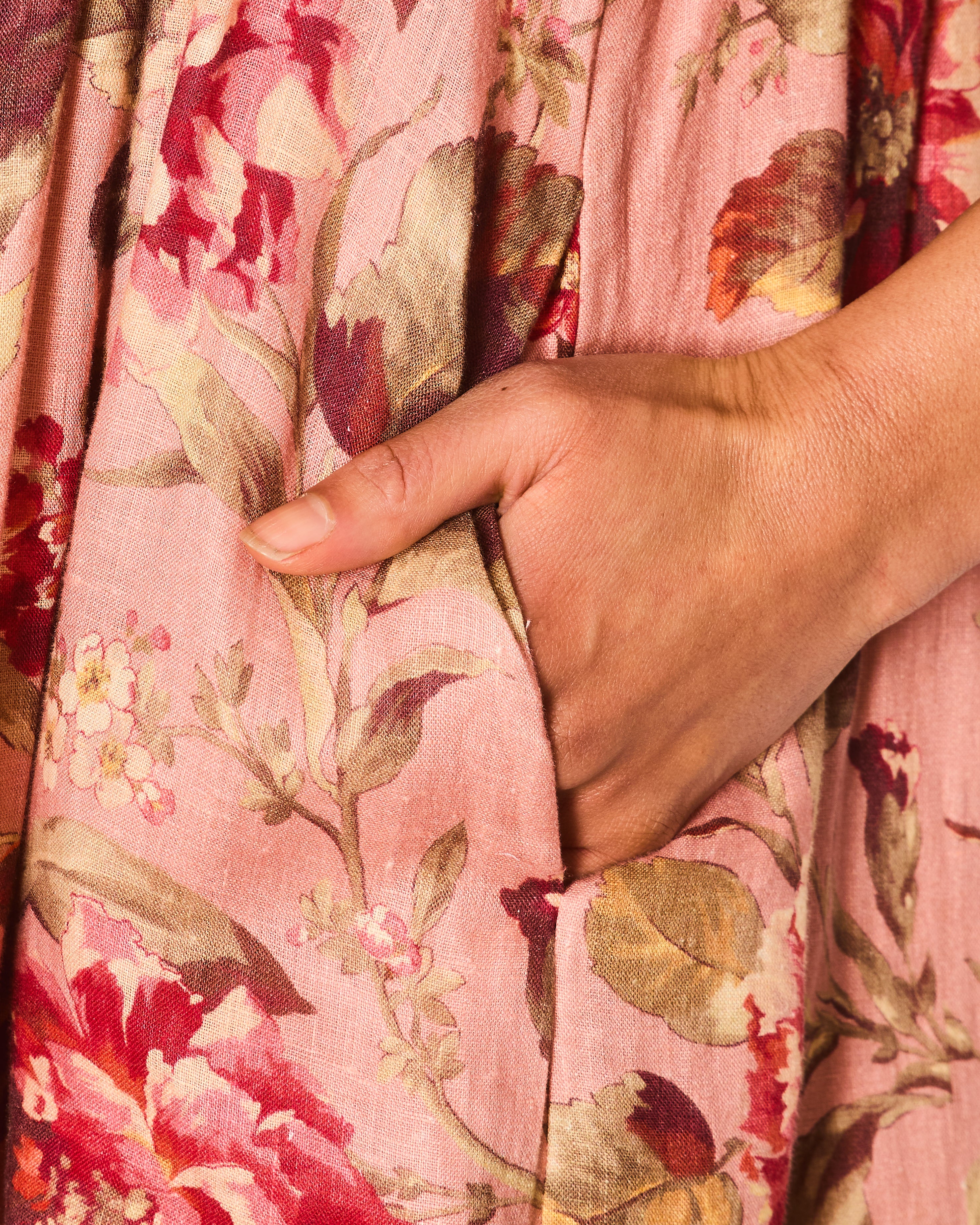 Zimmermann Pink Floral Mini Dress with Puff Sleeves and Scalloped Trim Detail Size 4 (UK 16) - Image 3