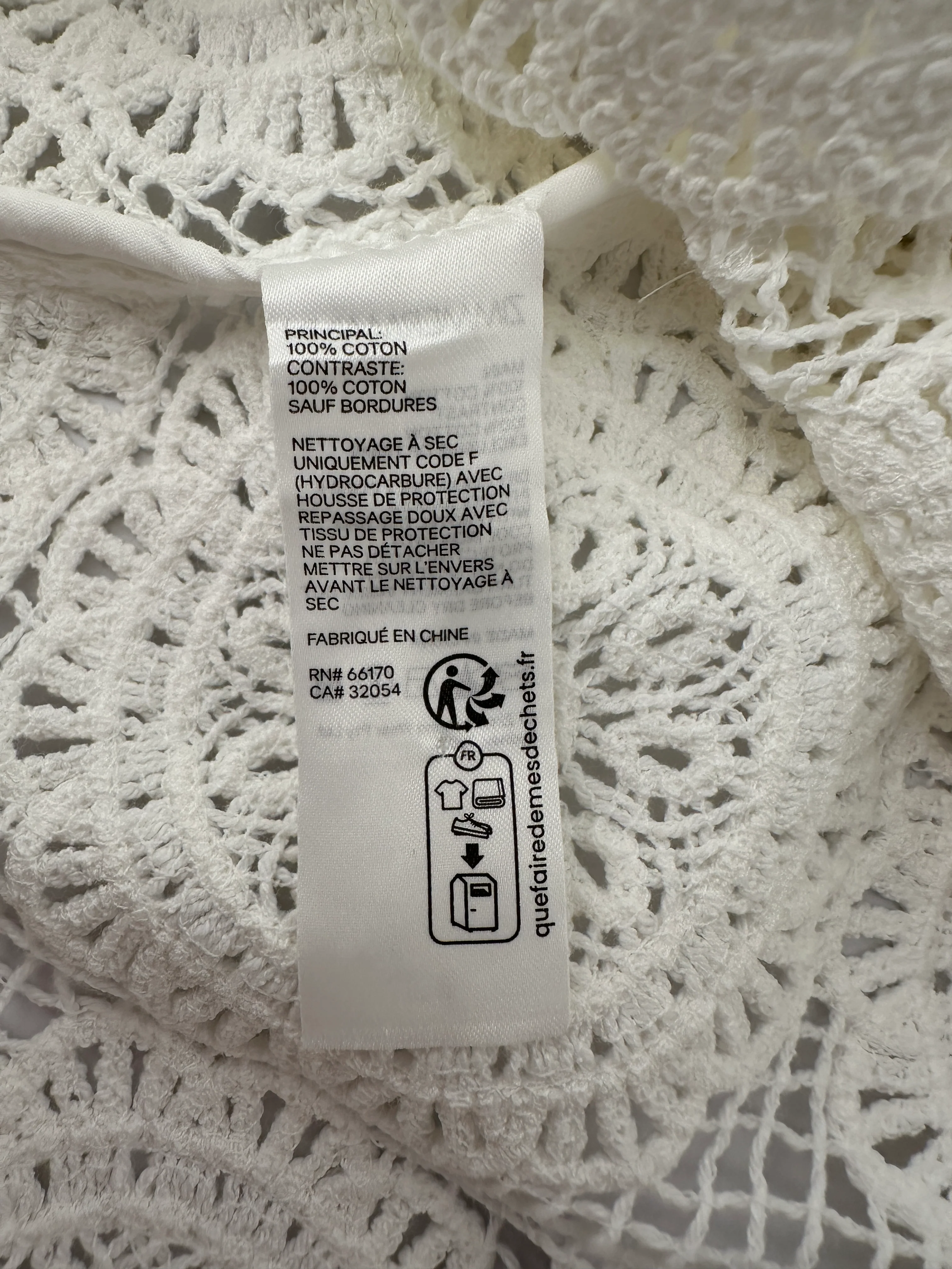 Zimmermann White Crochet Long Sleeve Sheer Mini Dress Size 0 (UK 8) - Image 15
