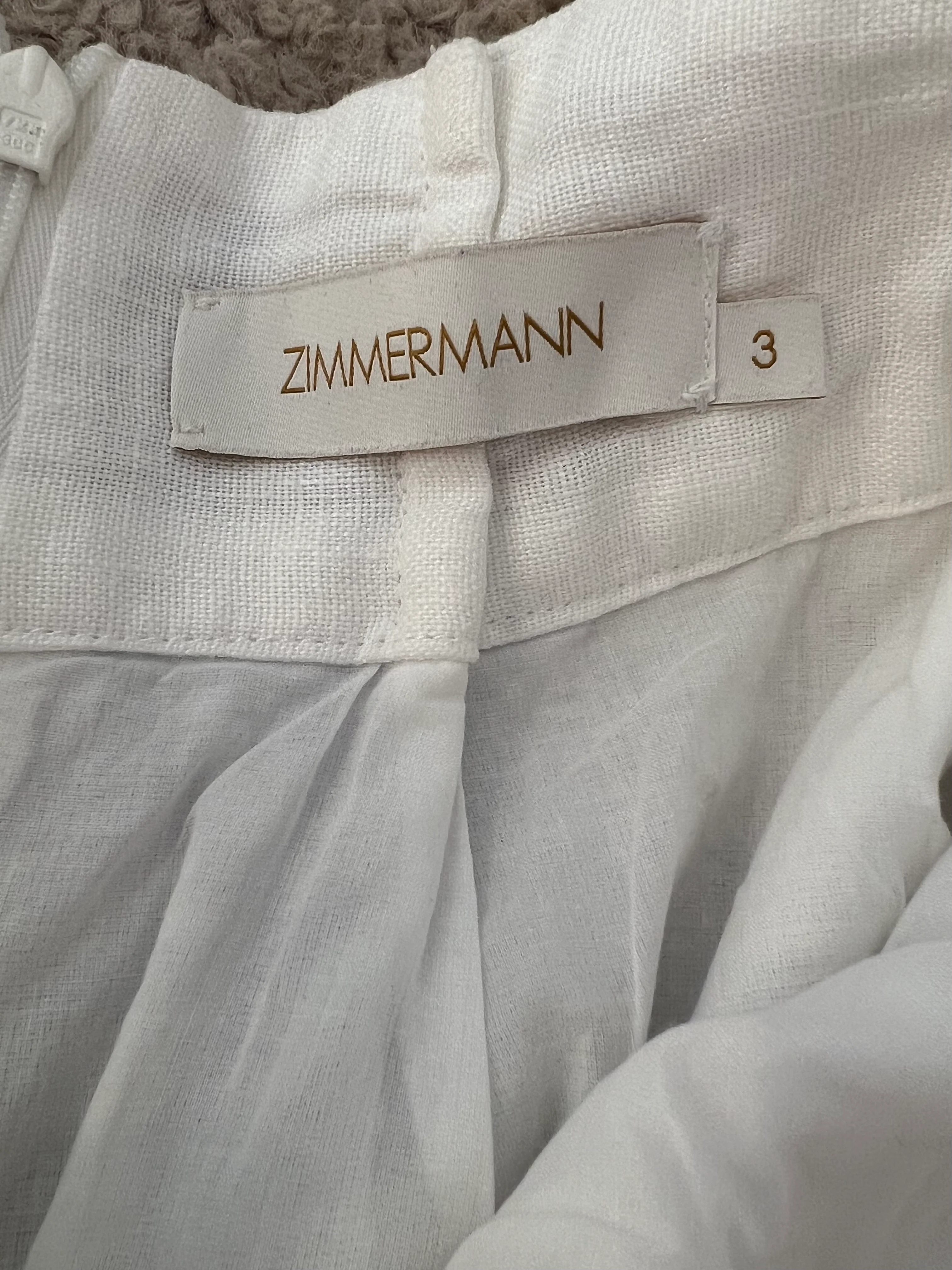 Zimmermann White Midi Linen Skirt Size 3 (UK 14) - Image 6